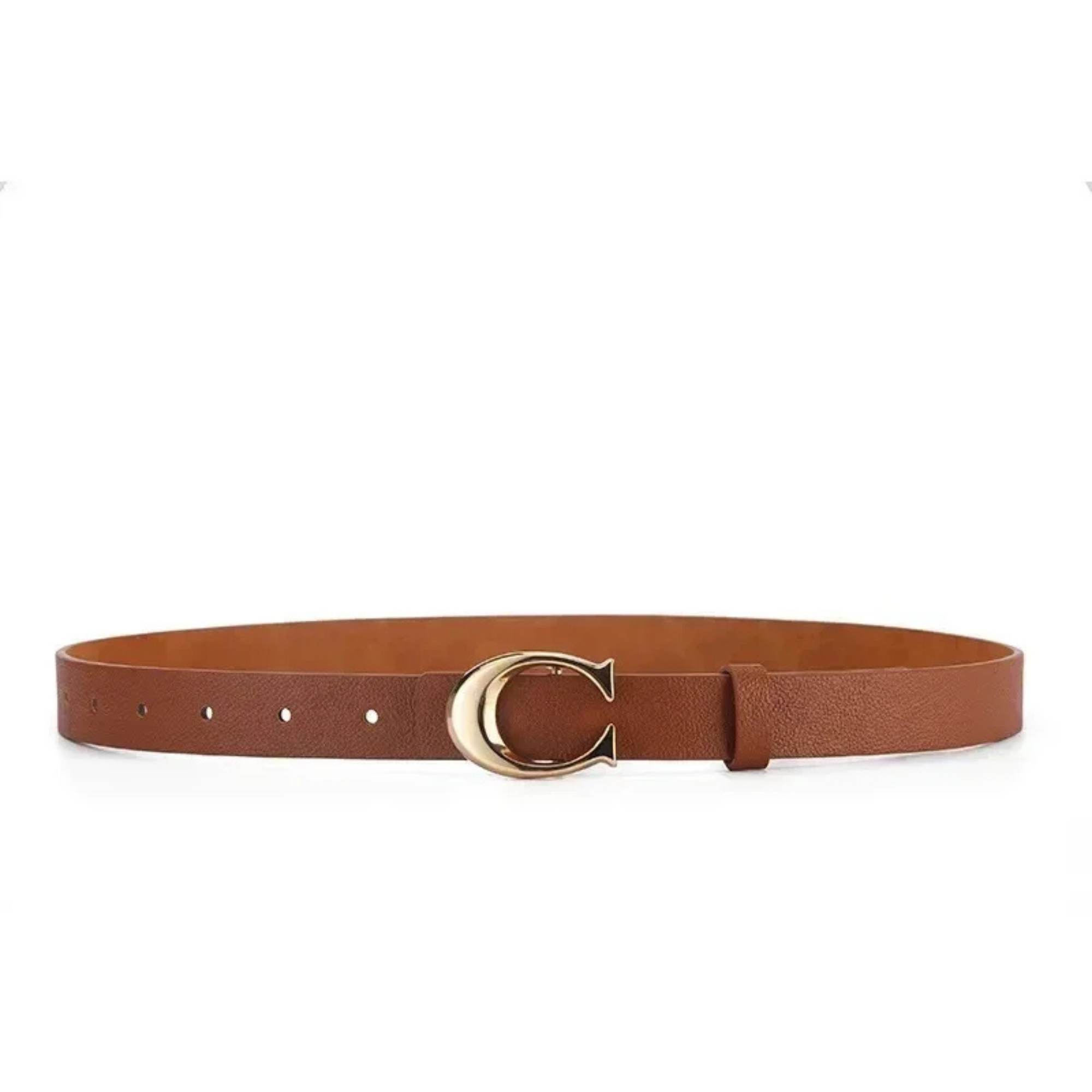 Stylish Women's Belt – Slim Leather Design with Moon Buckle for Casual & Chic Outfits