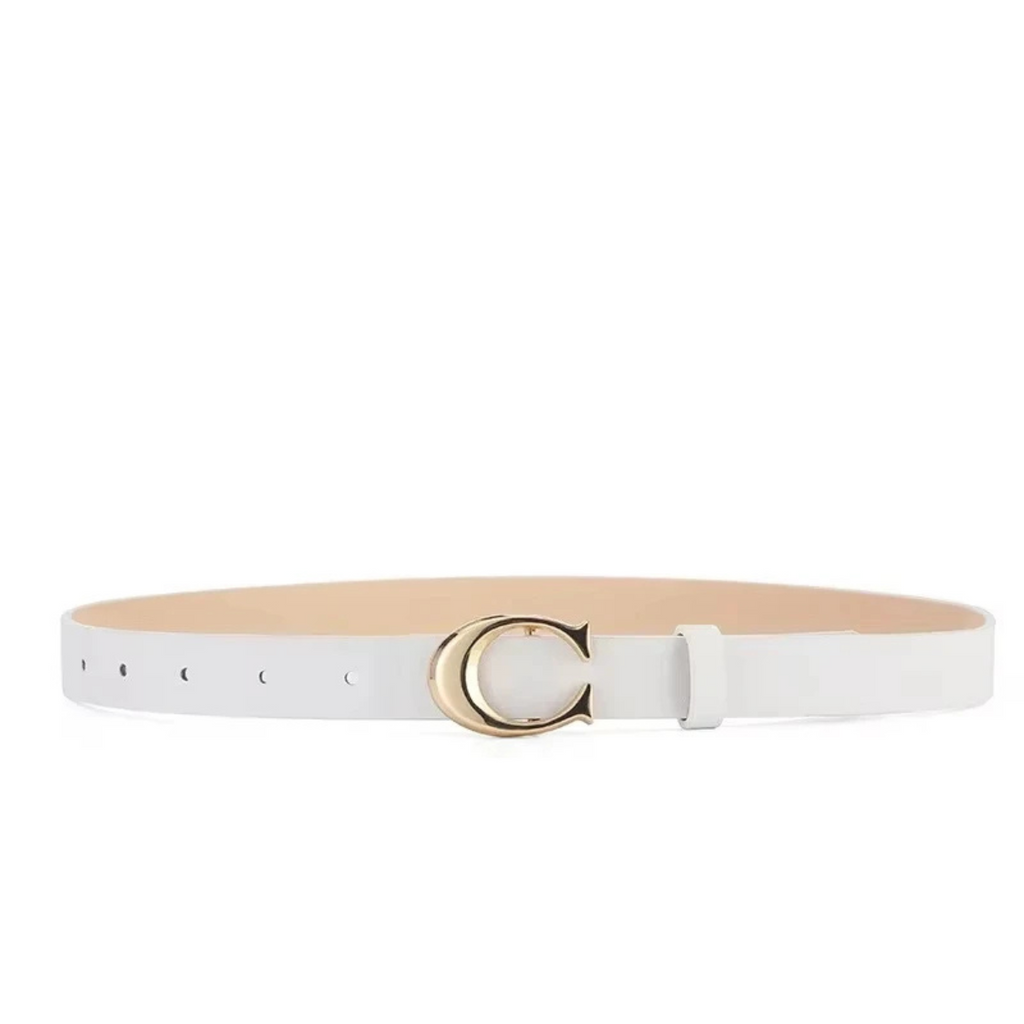 Stylish Women's Belt – Slim Leather Design with Moon Buckle for Casual & Chic Outfits