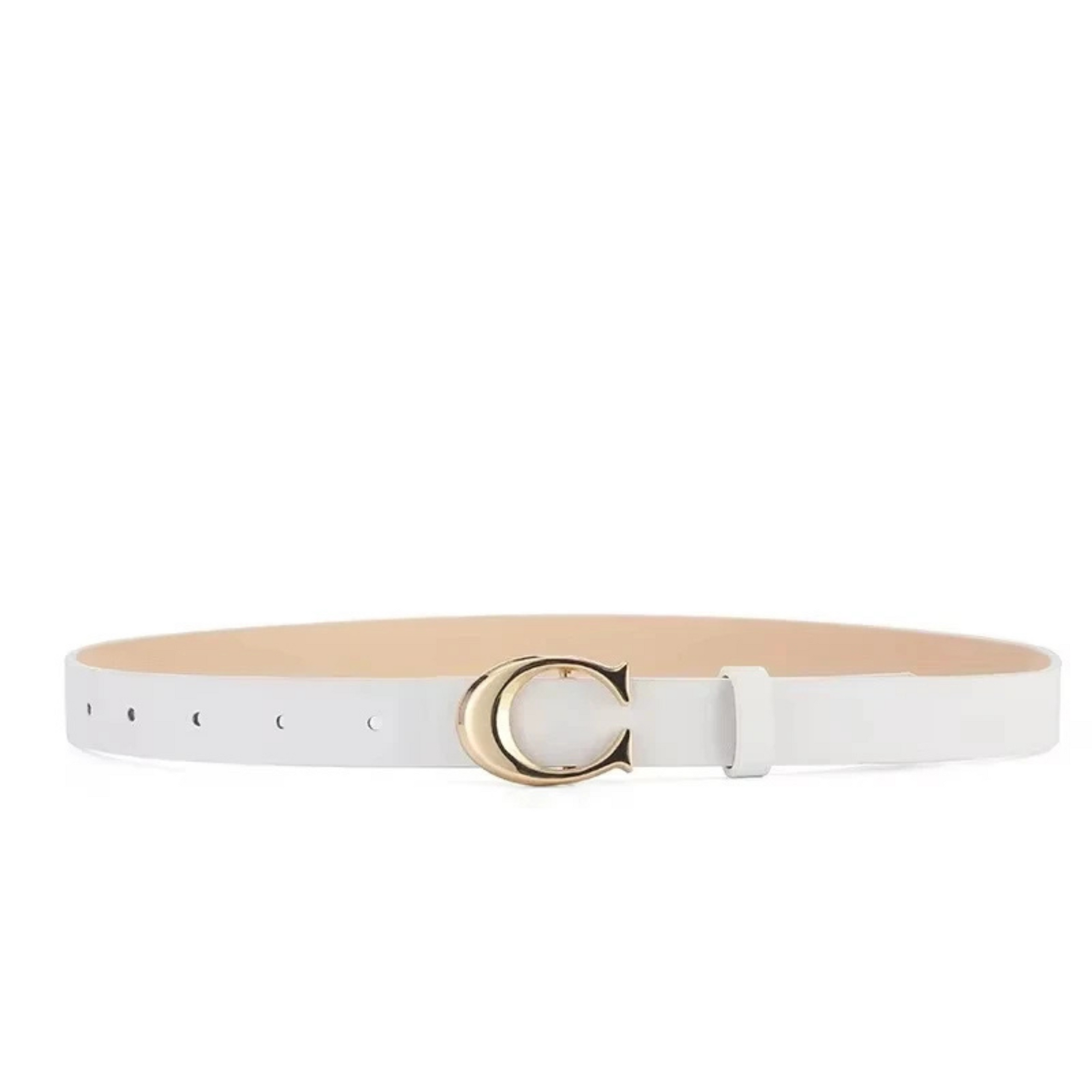 Stylish Women's Belt – Slim Leather Design with Moon Buckle for Casual & Chic Outfits