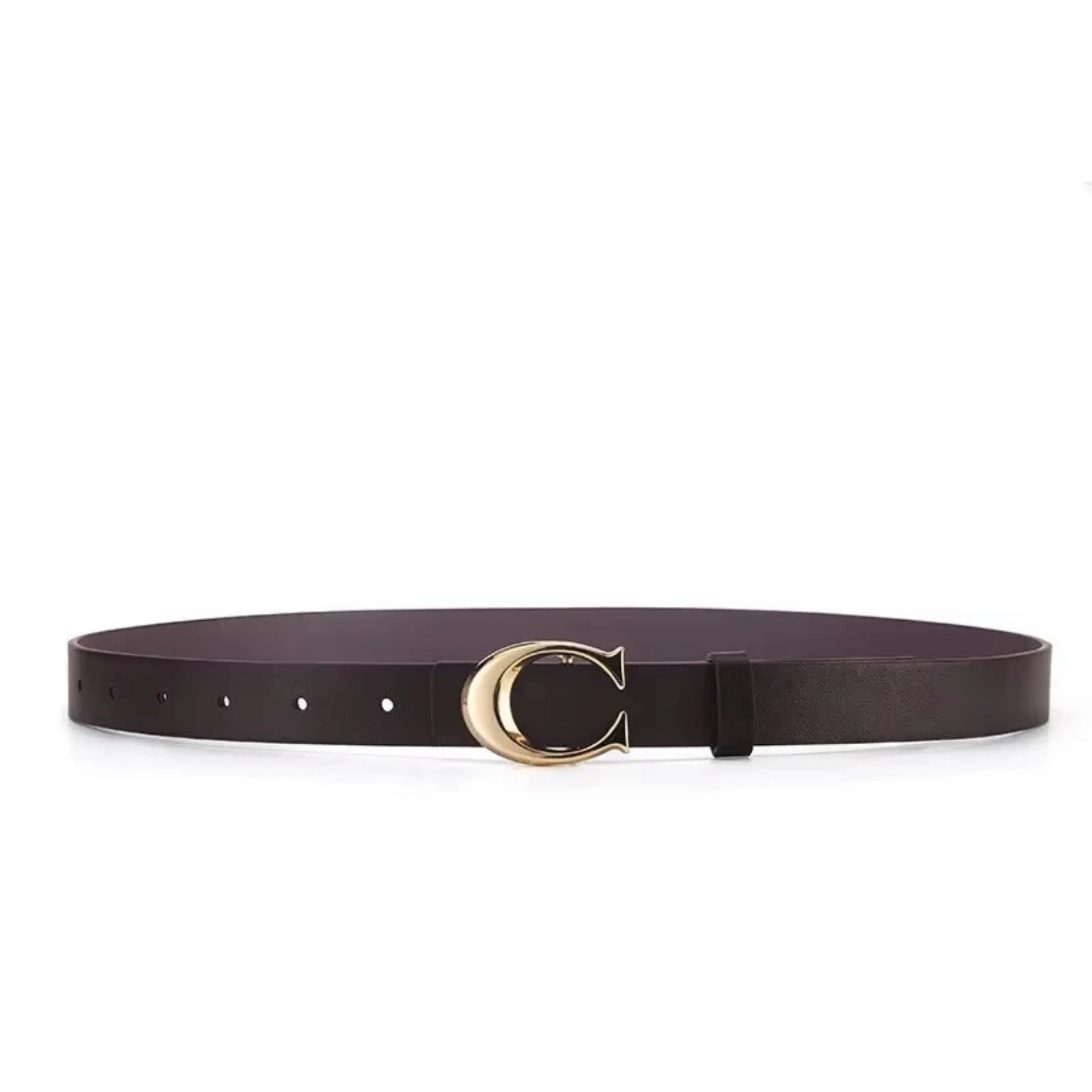 Stylish Women's Belt – Slim Leather Design with Moon Buckle for Casual & Chic Outfits