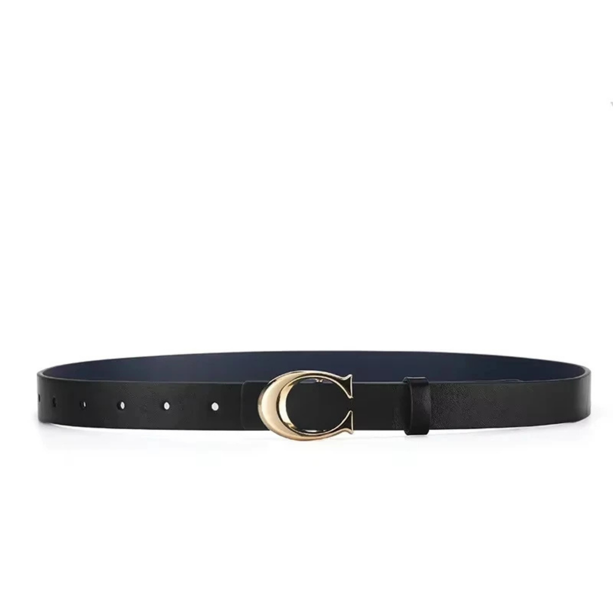 Stylish Women's Belt – Slim Leather Design with Moon Buckle for Casual & Chic Outfits