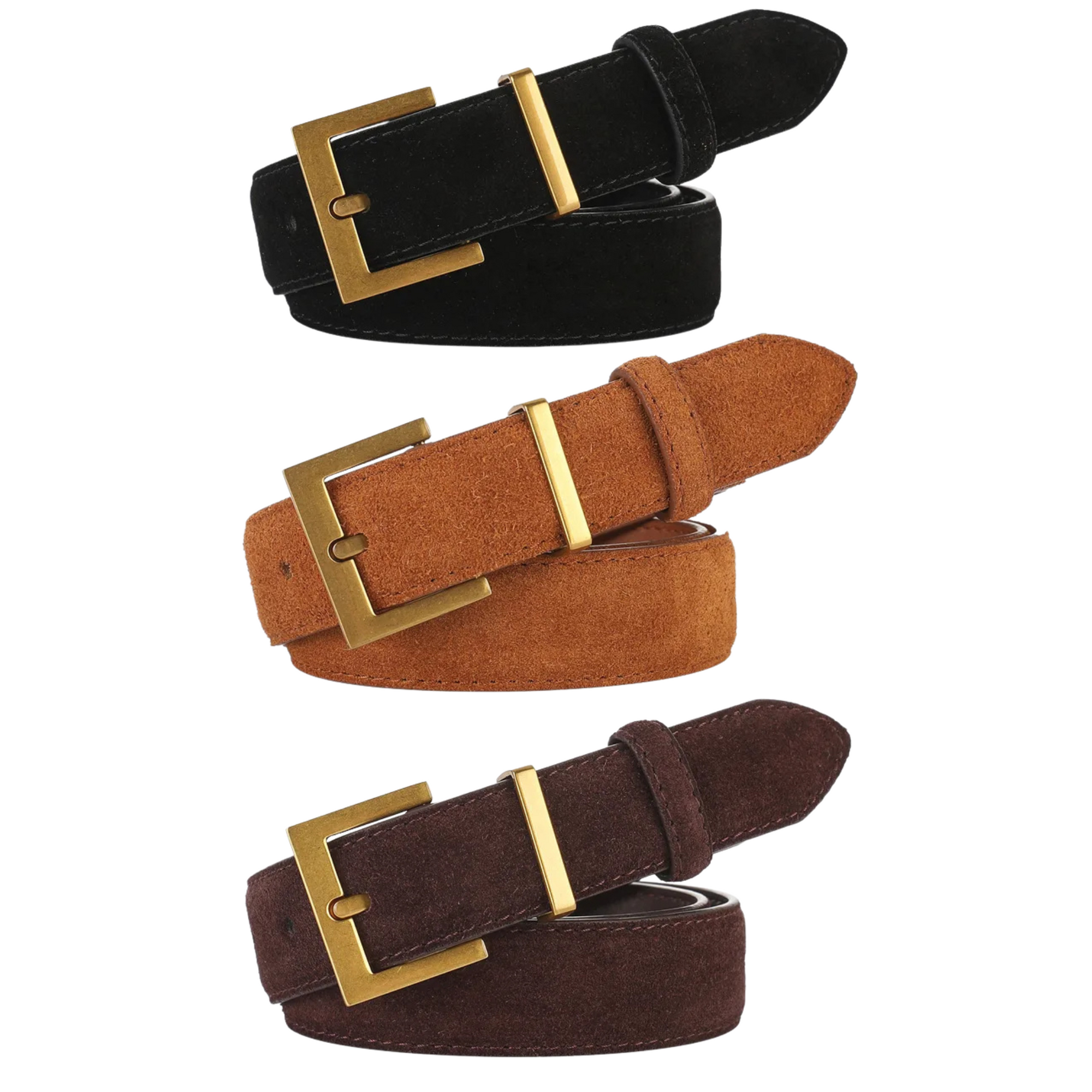 Women's Wide Leather Belt – Silver Pin Buckle Fashion Belt for Jeans & Dresses