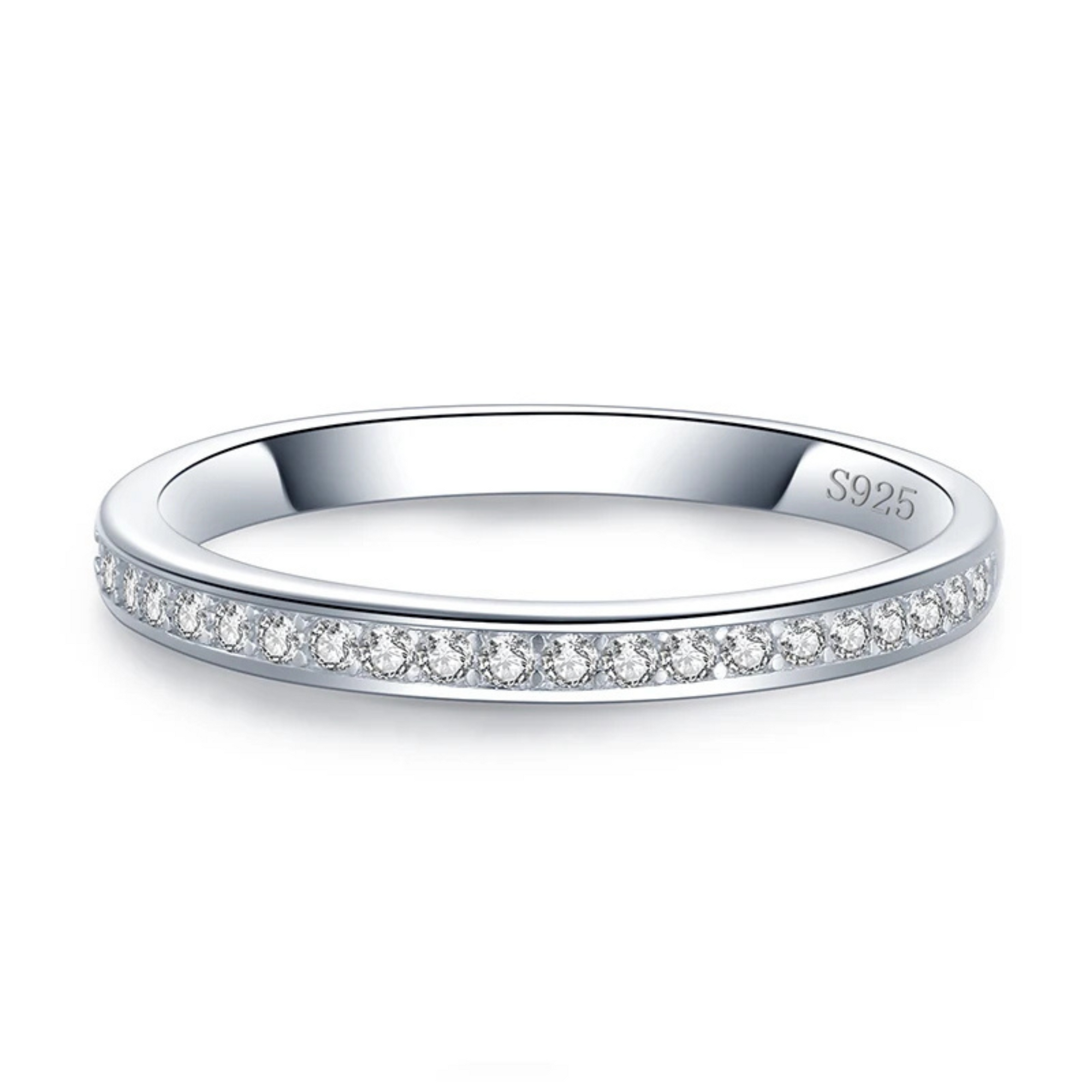 Classic 925 Silver Charm Ring with Sparkling Zirconia – Fine Women’s Jewelry