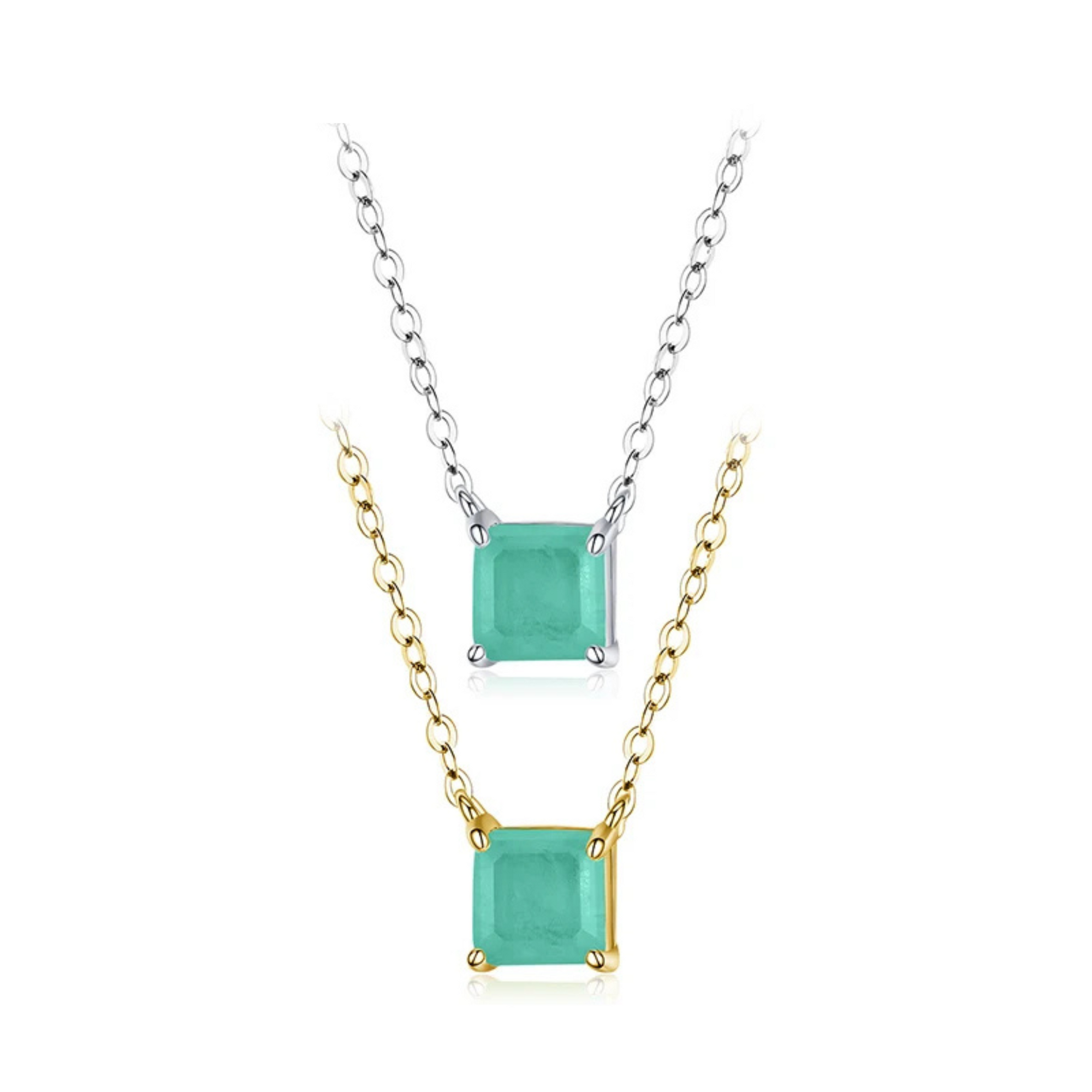 Classic Sterling Silver Tourmaline Necklace for Women - Wedding Jewelry