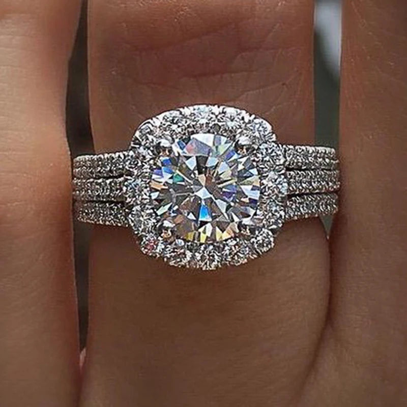 Luxury Women’s Cubic Zirconia Engagement Rings – Elegant Wedding Jewelry