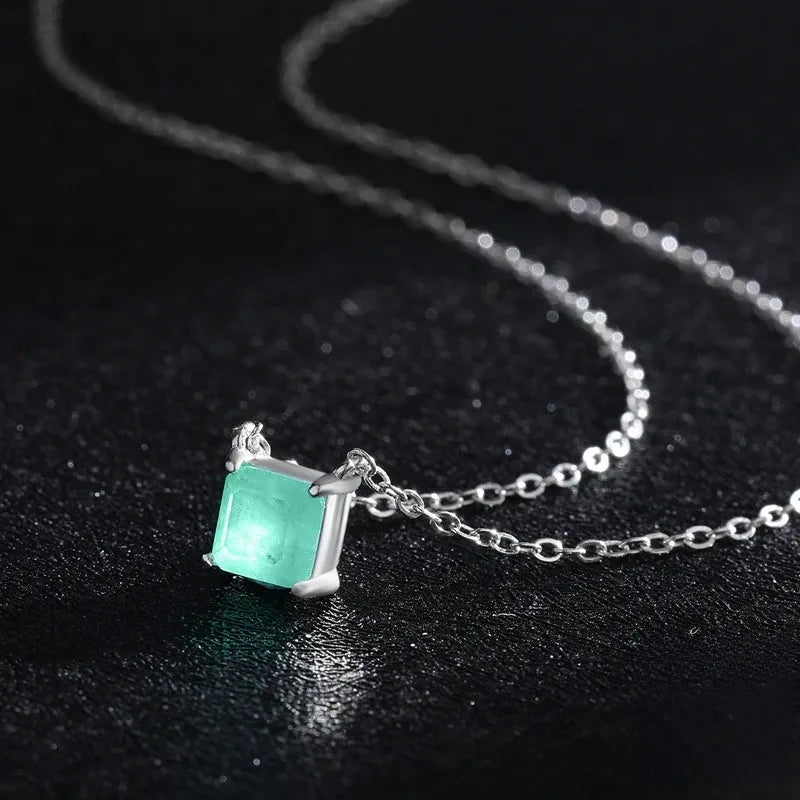 Classic Sterling Silver Tourmaline Necklace for Women - Wedding Jewelry