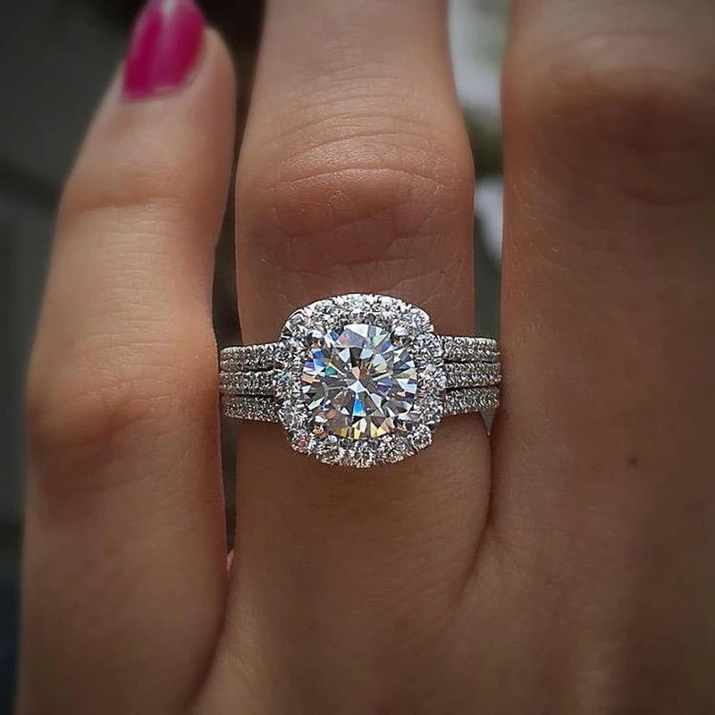 Luxury Women’s Cubic Zirconia Engagement Rings – Elegant Wedding Jewelry