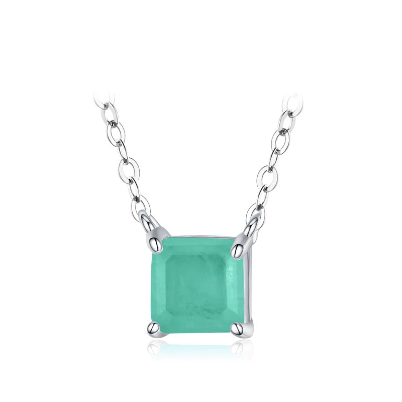 Classic Sterling Silver Tourmaline Necklace for Women - Wedding Jewelry