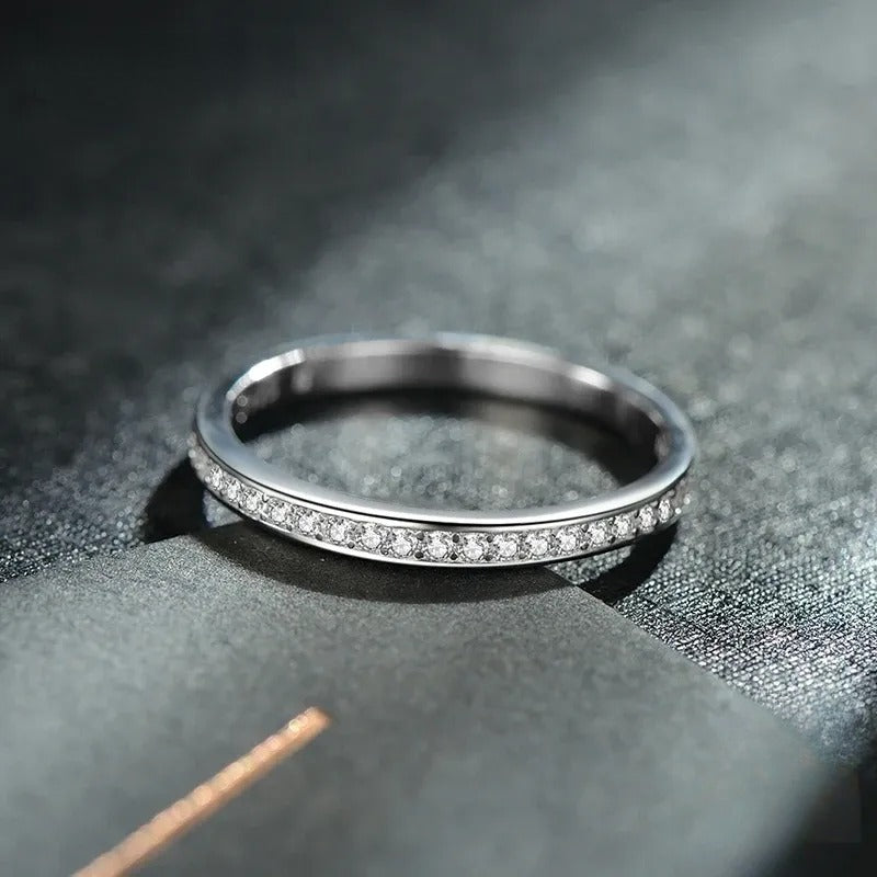 Classic 925 Silver Charm Ring with Sparkling Zirconia – Fine Women’s Jewelry