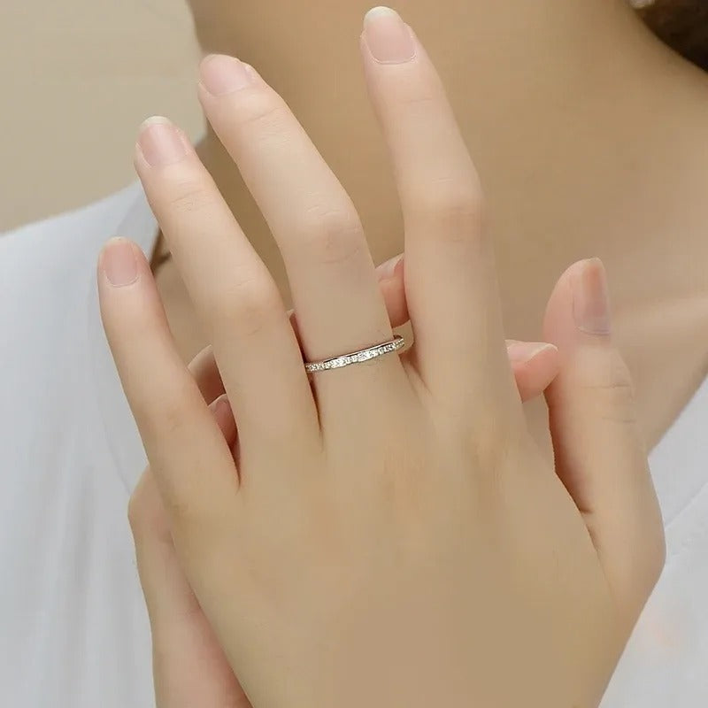 Classic 925 Silver Charm Ring with Sparkling Zirconia – Fine Women’s Jewelry