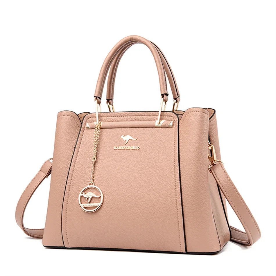 Premium Designer Shopper Bag – Leather Handbag with 3 Compartments