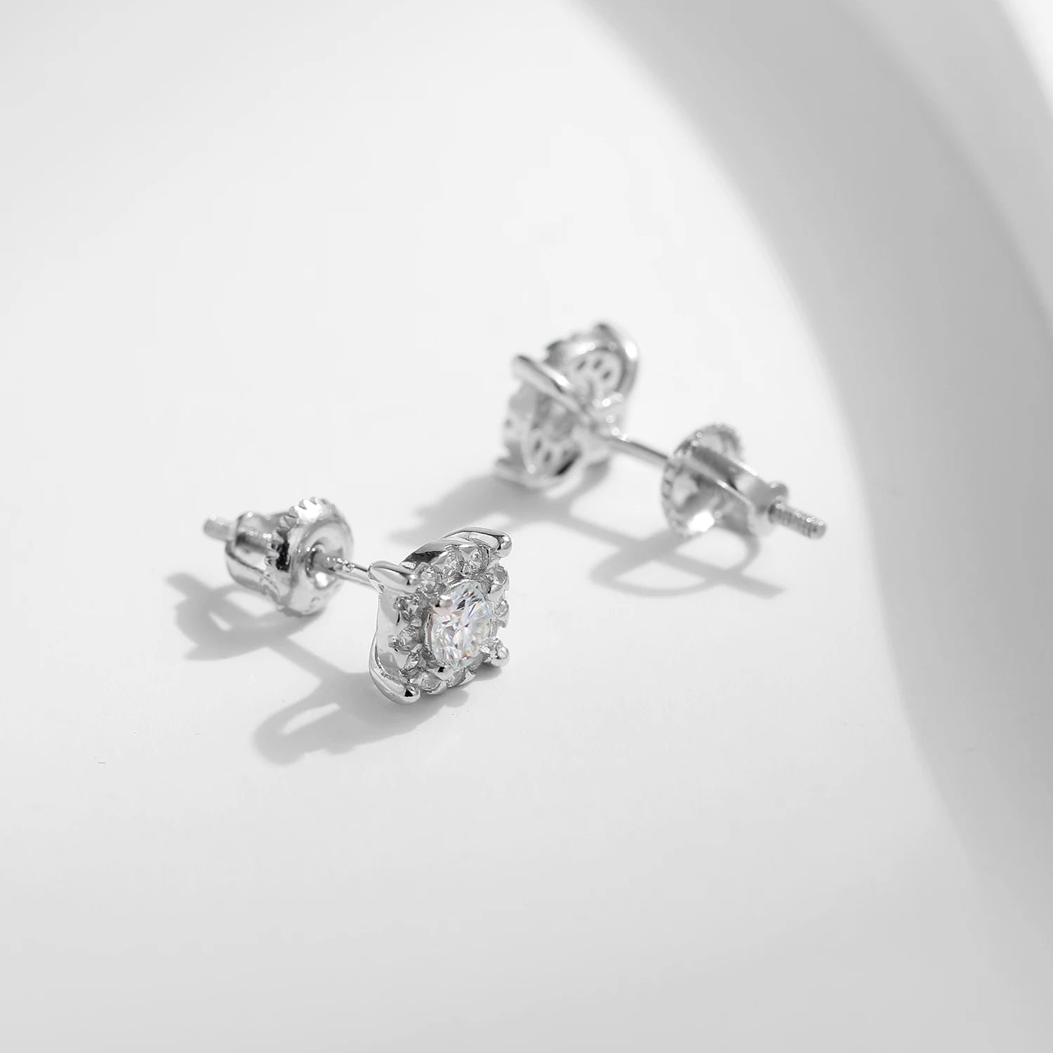 Luxury Color Moissanite Stud Earrings in 925 Silver - Luxury Gift for Women