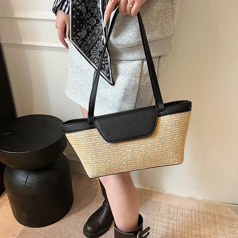 Designer Patchwork Shoulder Bag for Women – Stylish & Spacious