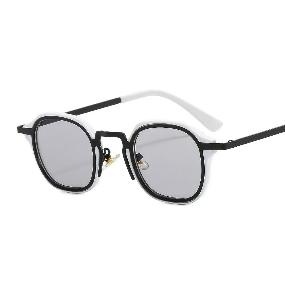 Punk Shades Vintage Trendy Driving Sun Glasses UV400 Protection Small Square Sunglasses for Women & Men
