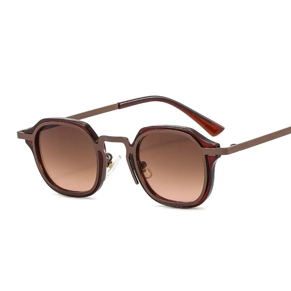 Punk Shades Vintage Trendy Driving Sun Glasses UV400 Protection Small Square Sunglasses for Women & Men