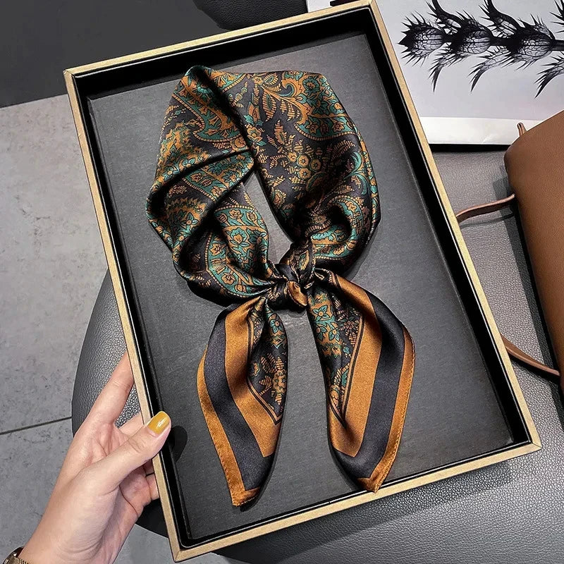 Fashion Satin Silk Scarf for Women – Head, Neck & Hair Accessory