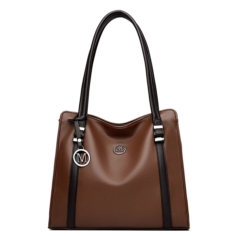 Soft Leather Luxury Handbags Women Bags Designer Shoulder Sac Ladies Large Capacity Top-Handle Bags Shopping Tote Bag Sac A Main