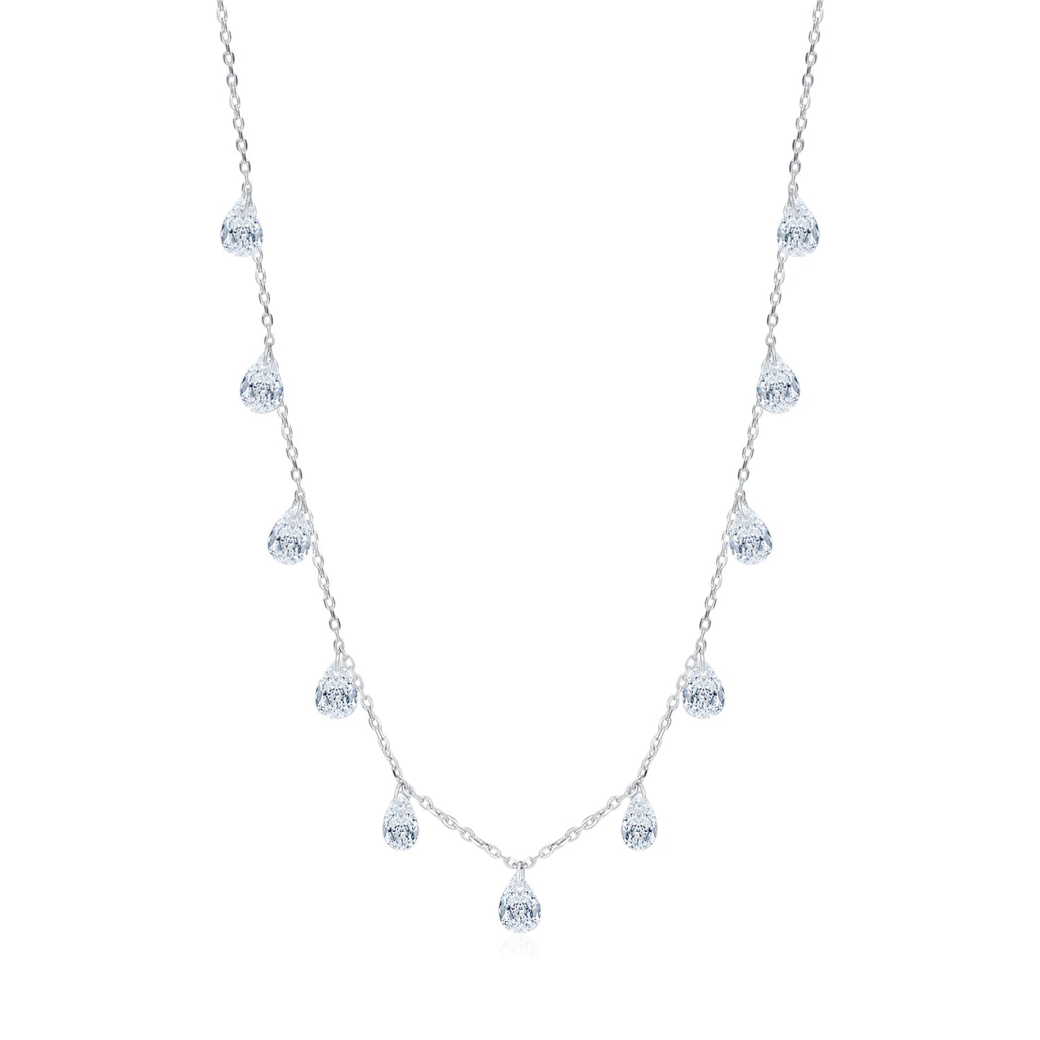 Fine Jewelry 925 Silver Zircon Choker – Timeless Women’s Necklace