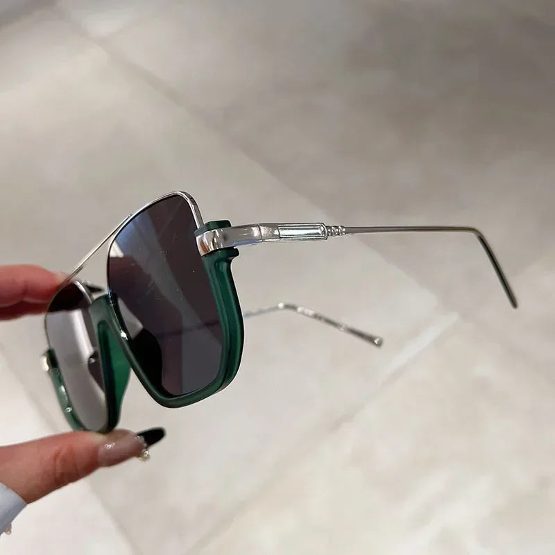 Luxury Oversized Polygonal Sunglasses – UV400 Punk Eyewear