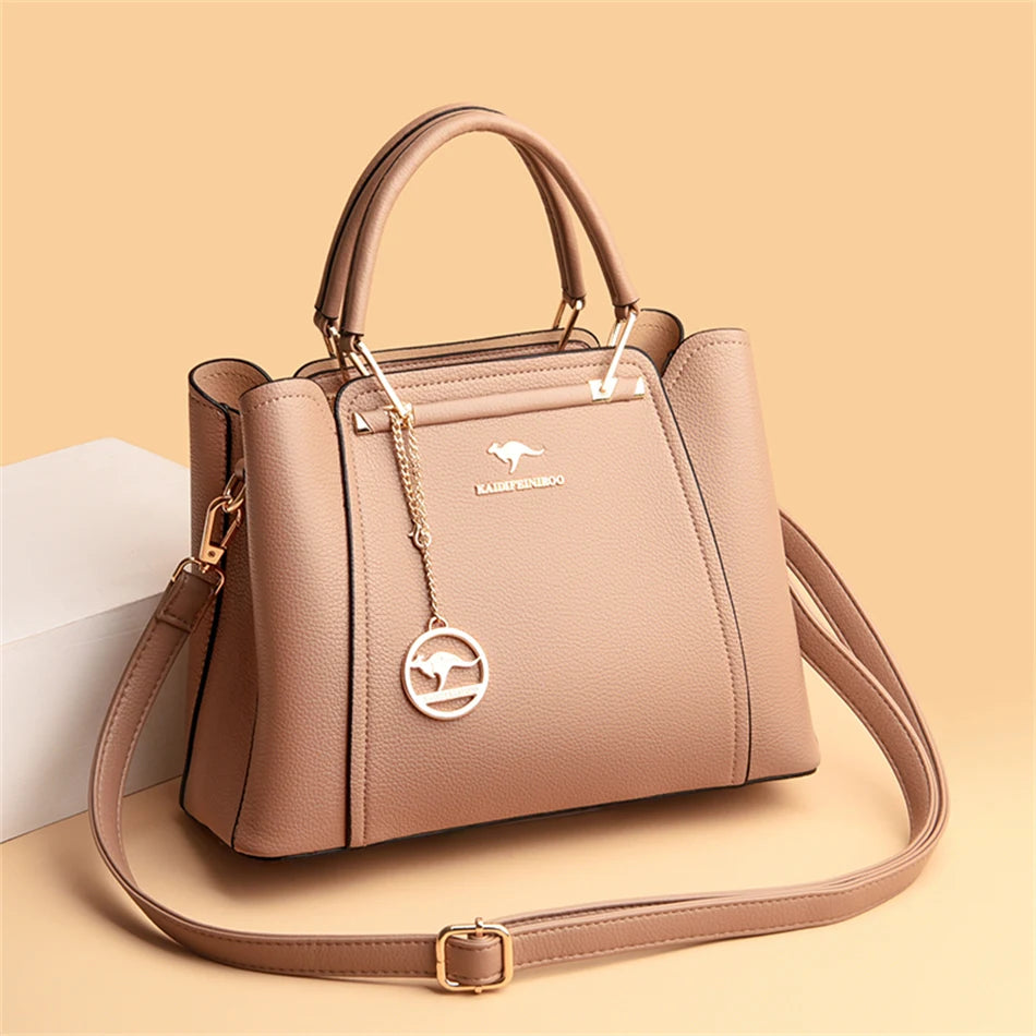 Premium Designer Shopper Bag – Leather Handbag with 3 Compartments