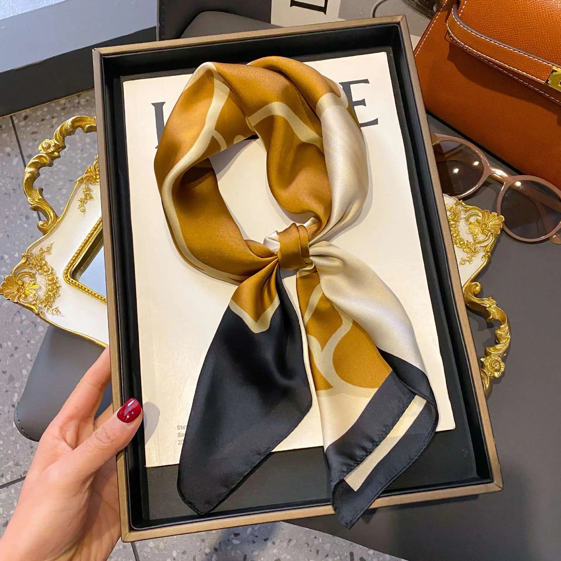 Fashion Satin Silk Scarf for Women – Head, Neck & Hair Accessory