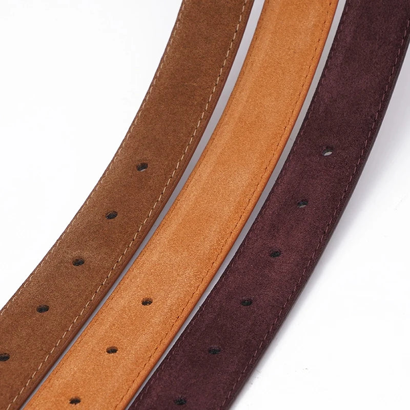 Women's Wide Leather Belt – Silver Pin Buckle Fashion Belt for Jeans & Dresses