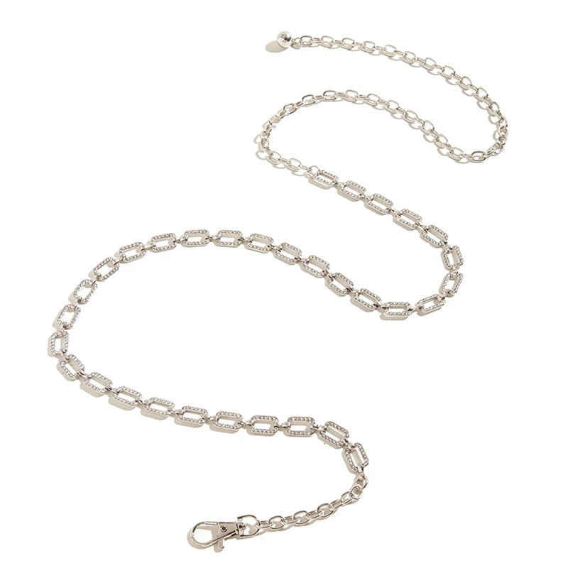 Slim Rhinestone Waist Chain for Women – Stylish Metal Belt for Dresses & Casual Looks