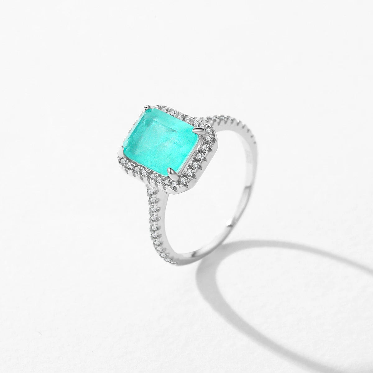 Elegant Sterling Silver Paraiba Tourmaline Ring – Luxury Fine Jewelry for Women