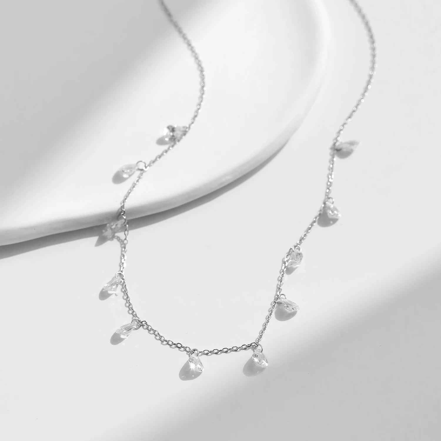 Fine Jewelry 925 Silver Zircon Choker – Timeless Women’s Necklace