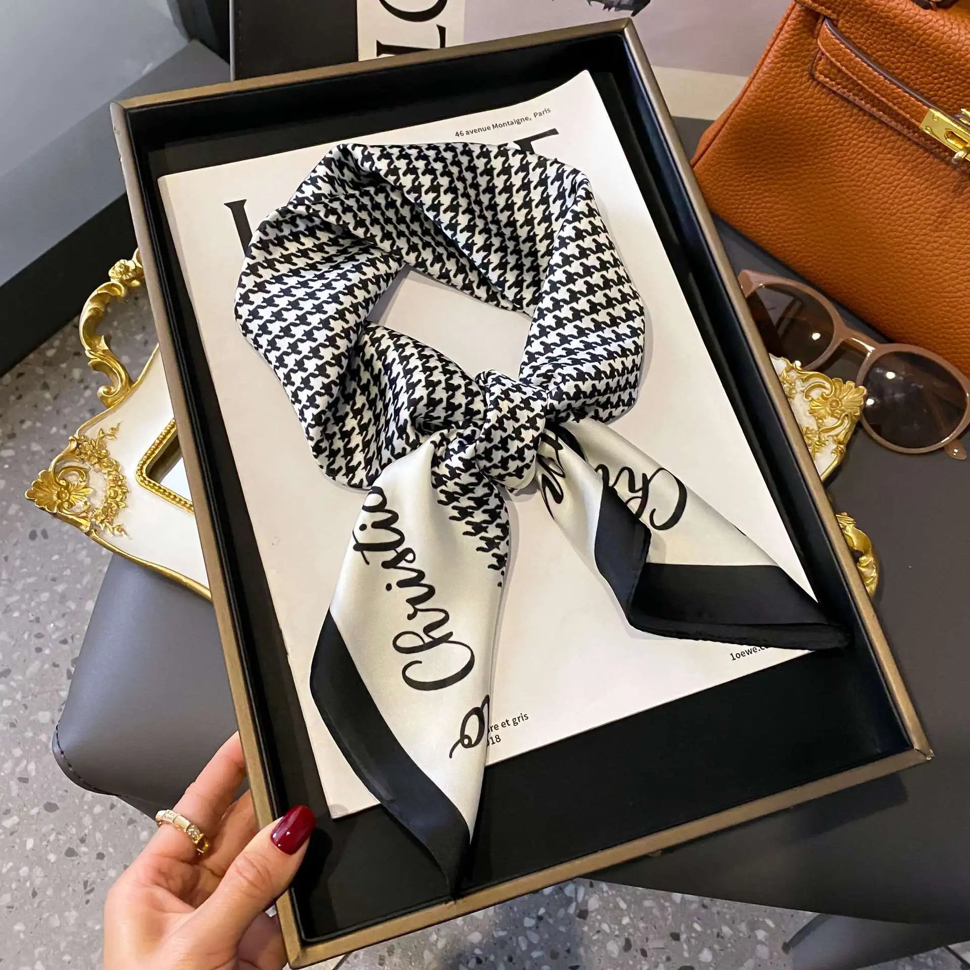 Fashion Satin Silk Scarf for Women – Head, Neck & Hair Accessory
