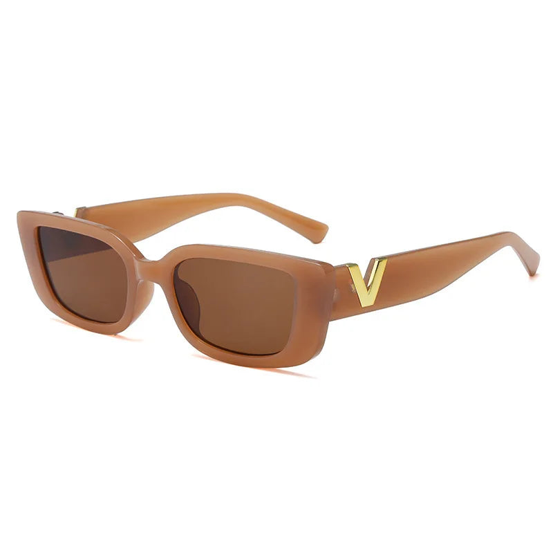 Retro Cool Small Frame Cat Eye Sunglasses for Women 2024 Luxury Sun Glasses Men Fashion Jelly Sunglasses with Metal Hinges