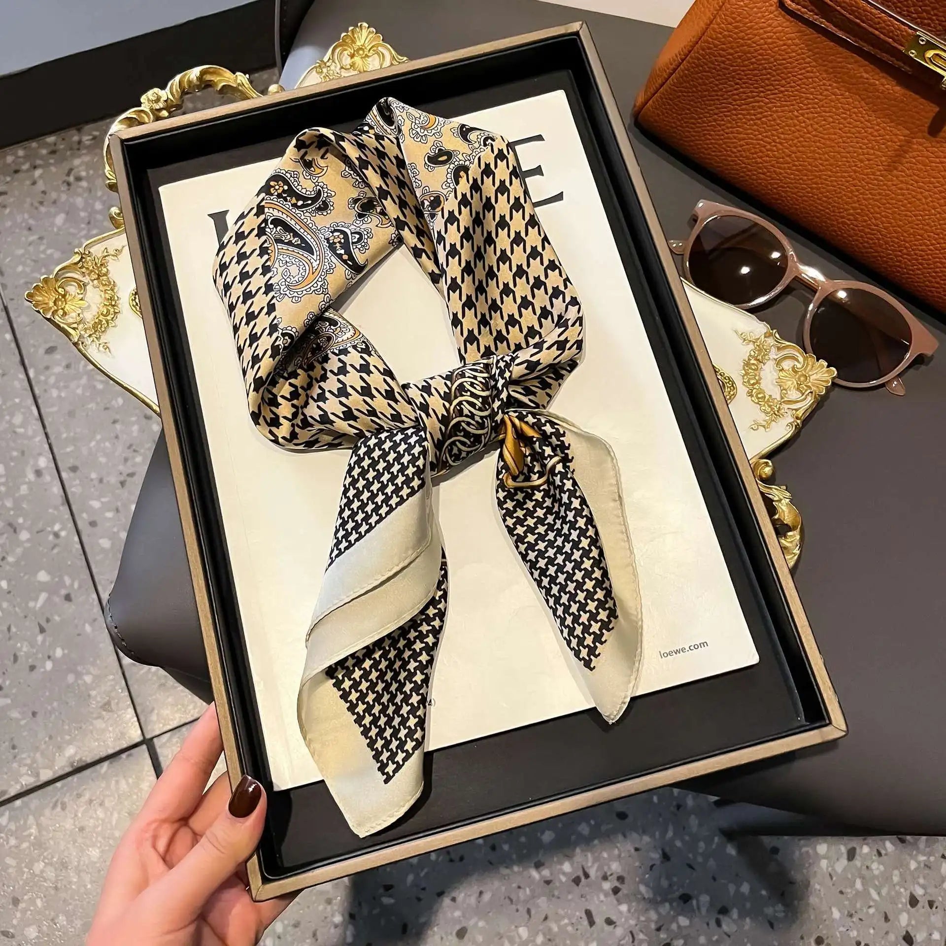 Fashion Satin Silk Scarf for Women – Head, Neck & Hair Accessory