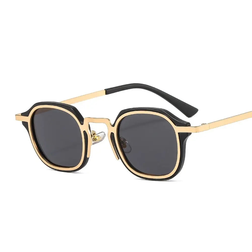 Punk Shades Vintage Trendy Driving Sun Glasses UV400 Protection Small Square Sunglasses for Women & Men