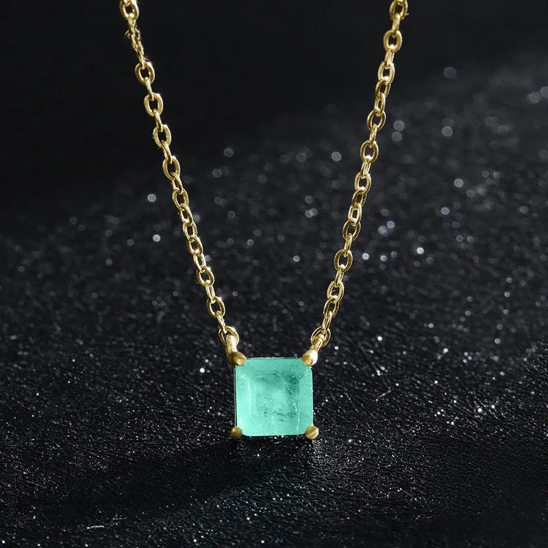 Classic Sterling Silver Tourmaline Necklace for Women - Wedding Jewelry