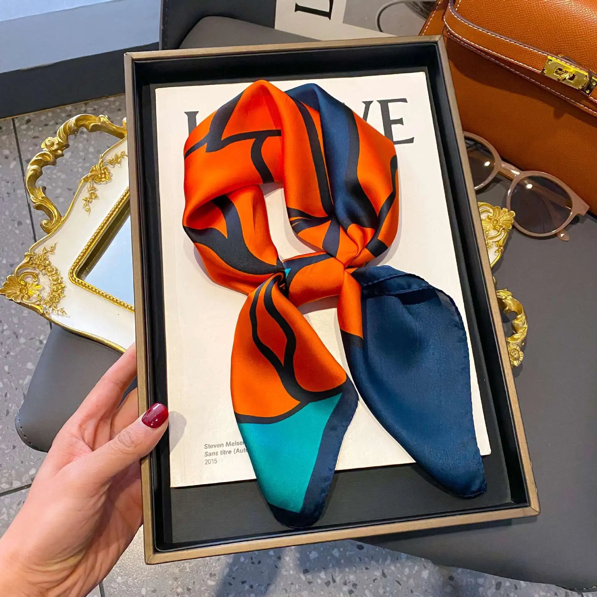 Fashion Satin Silk Scarf for Women – Head, Neck & Hair Accessory