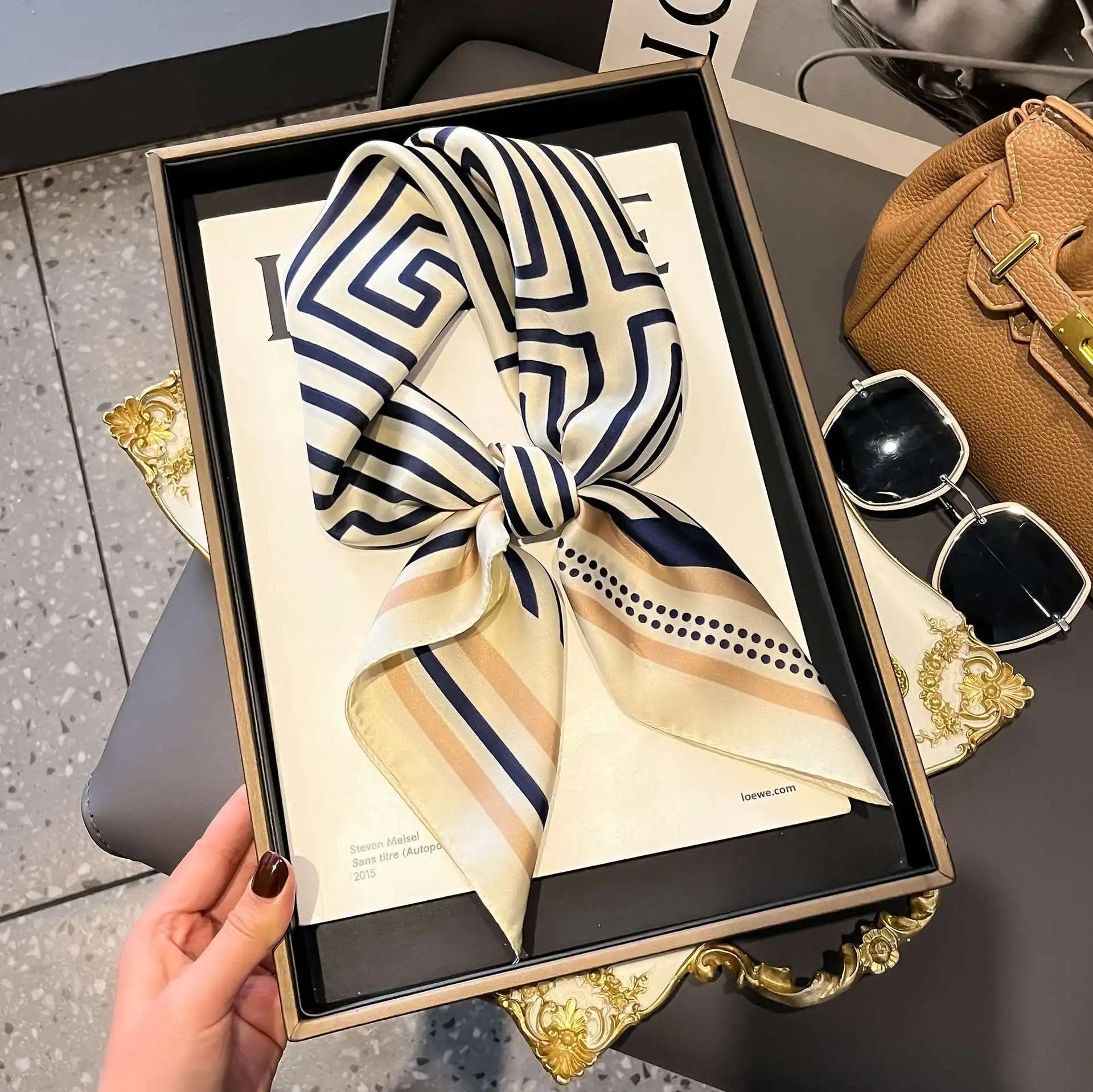 Fashion Satin Silk Scarf for Women – Head, Neck & Hair Accessory