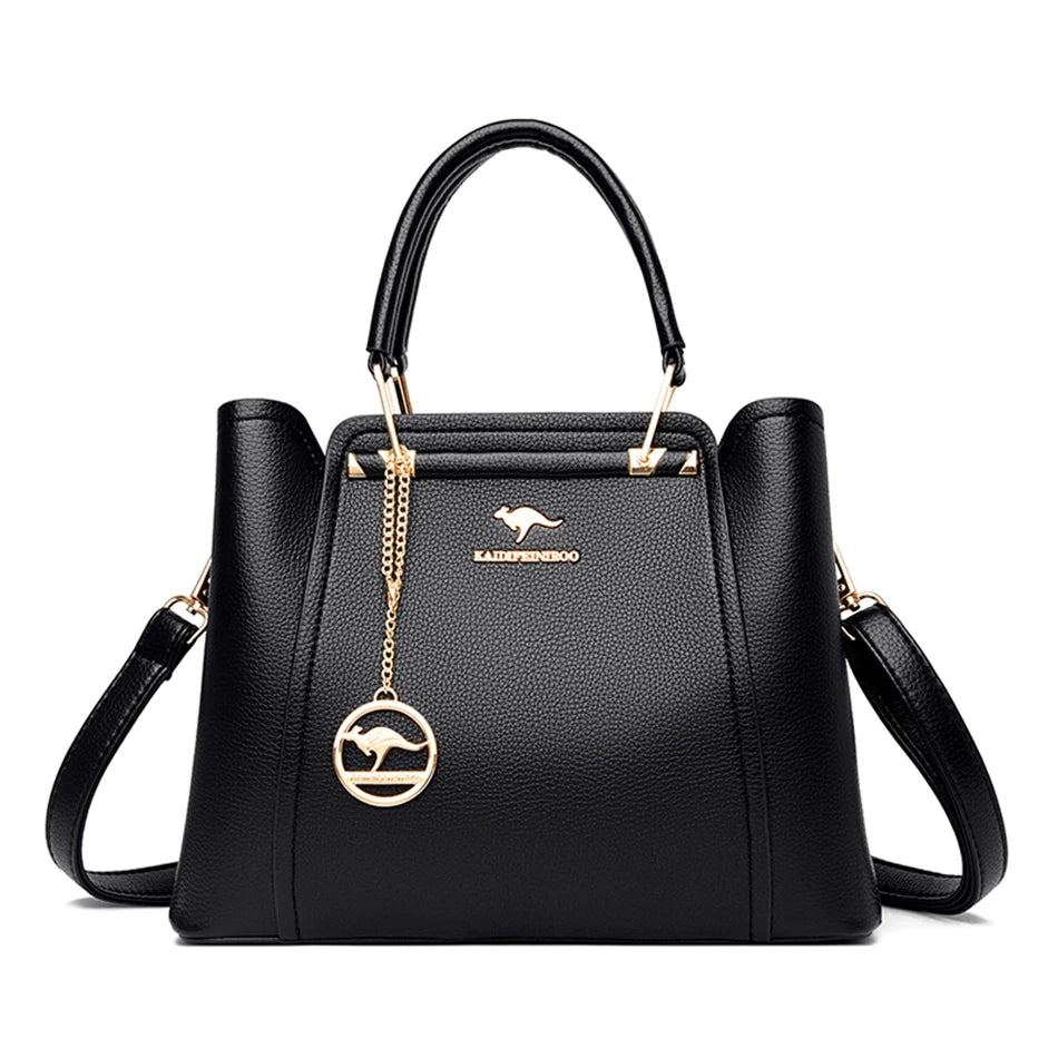 Premium Designer Shopper Bag – Leather Handbag with 3 Compartments
