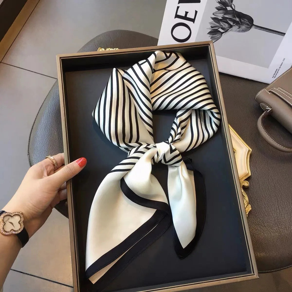 Fashion Satin Silk Scarf for Women – Head, Neck & Hair Accessory
