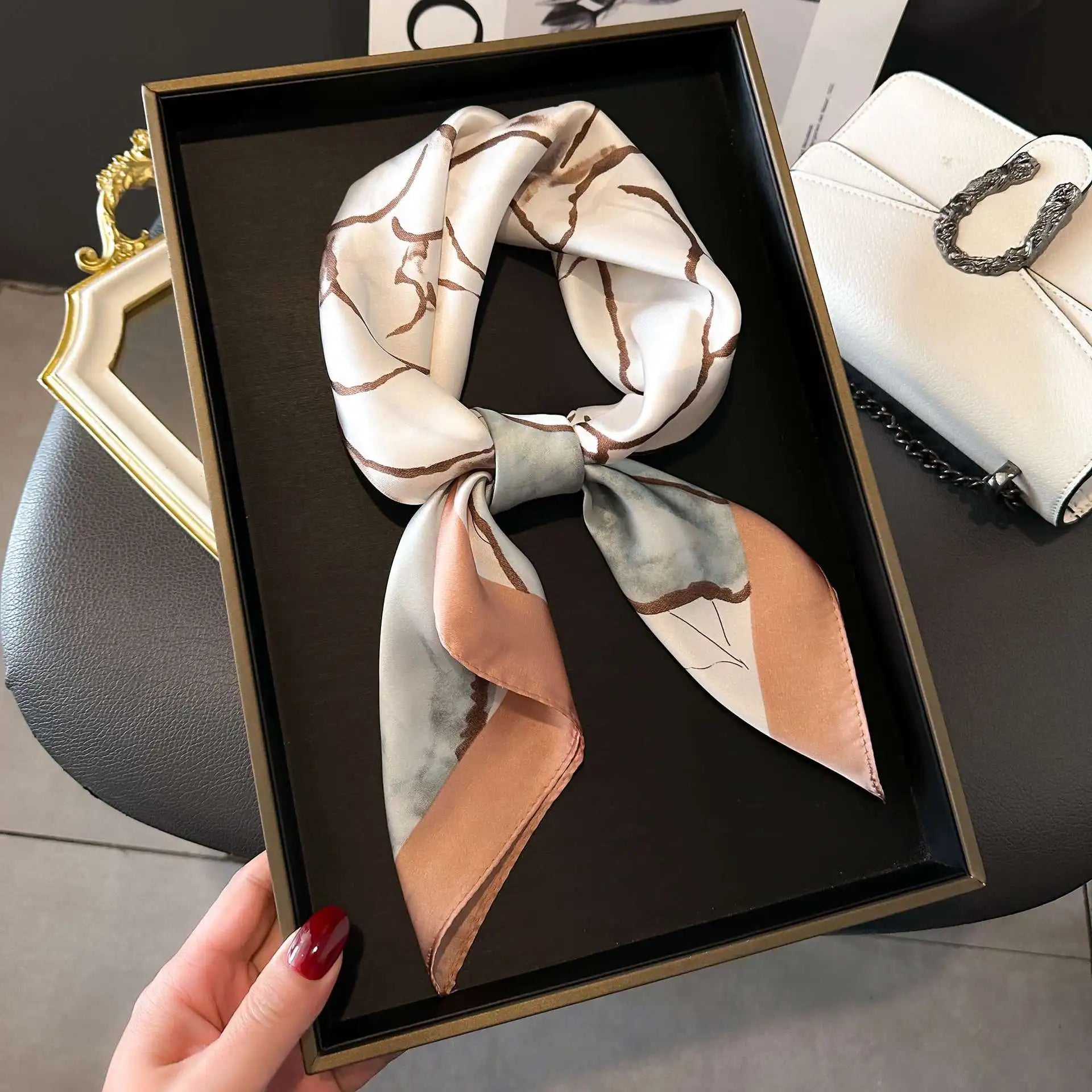 Fashion Satin Silk Scarf for Women – Head, Neck & Hair Accessory