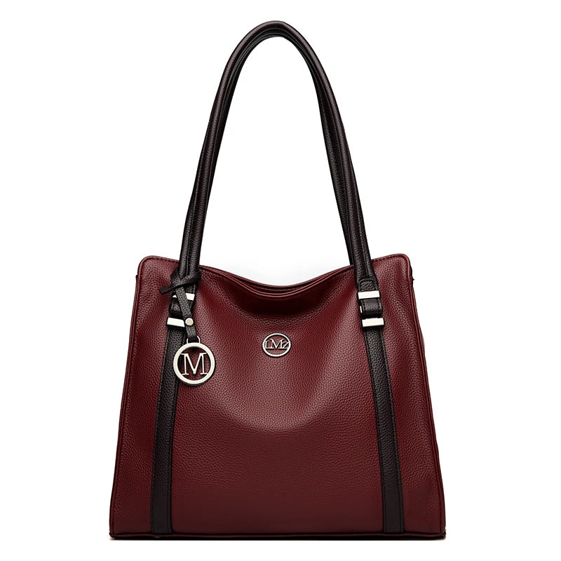 Soft Leather Luxury Handbags Women Bags Designer Shoulder Sac Ladies Large Capacity Top-Handle Bags Shopping Tote Bag Sac A Main