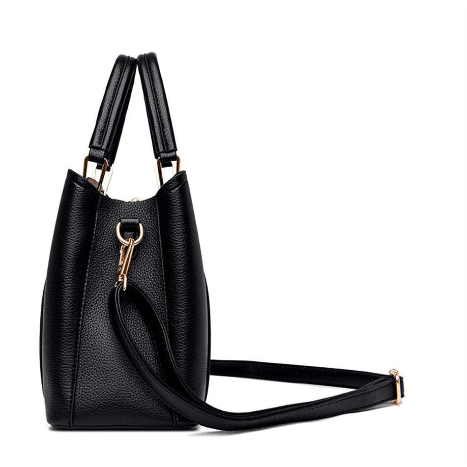 Premium Designer Shopper Bag – Leather Handbag with 3 Compartments