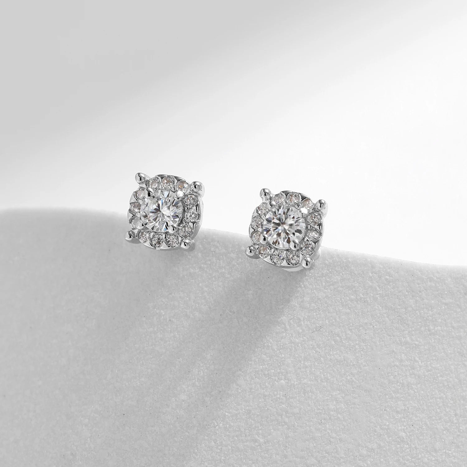 Luxury Color Moissanite Stud Earrings in 925 Silver - Luxury Gift for Women