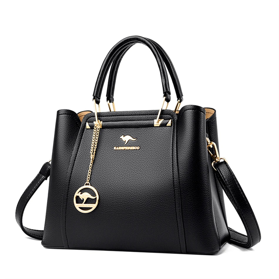 Premium Designer Shopper Bag – Leather Handbag with 3 Compartments