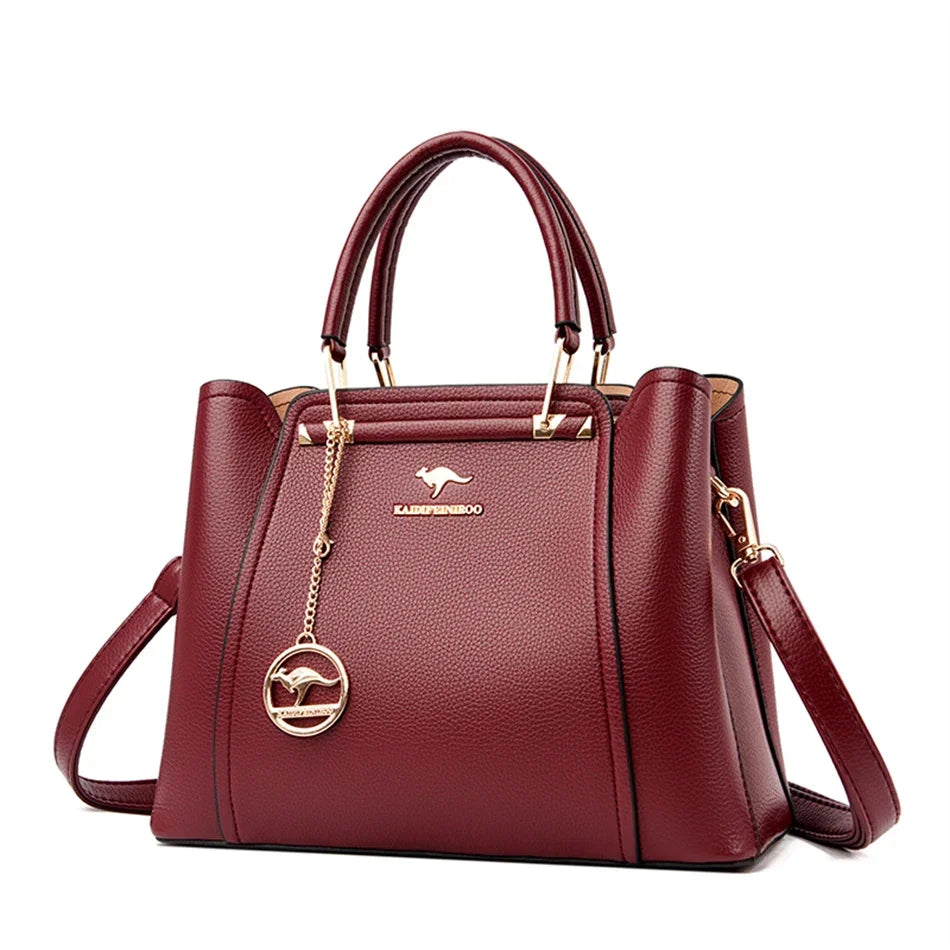 Premium Designer Shopper Bag – Leather Handbag with 3 Compartments