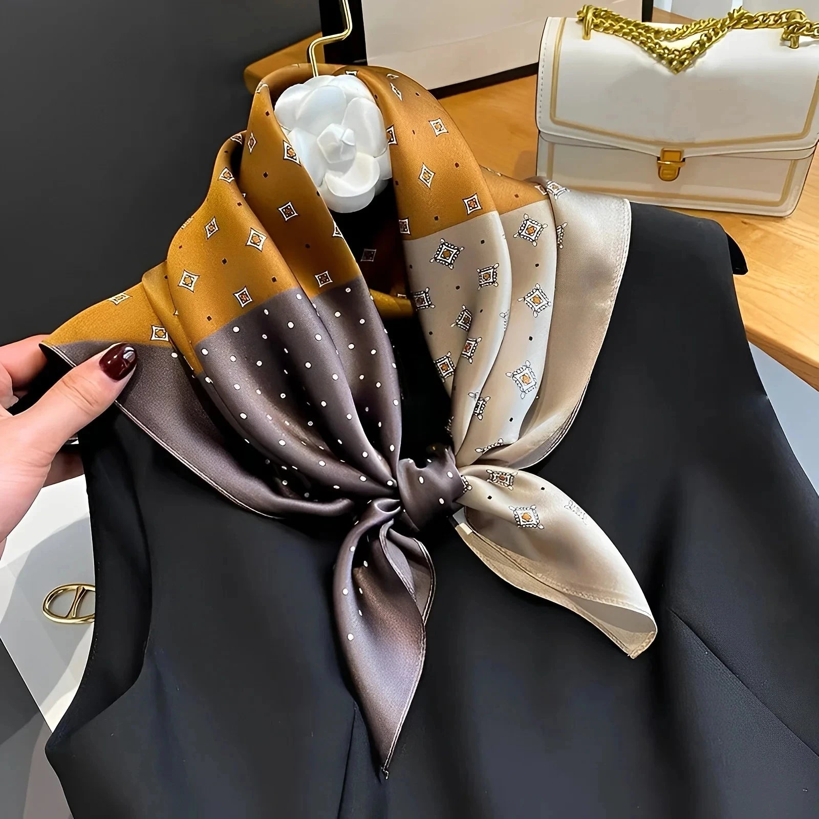 Fashion Satin Silk Scarf for Women – Head, Neck & Hair Accessory