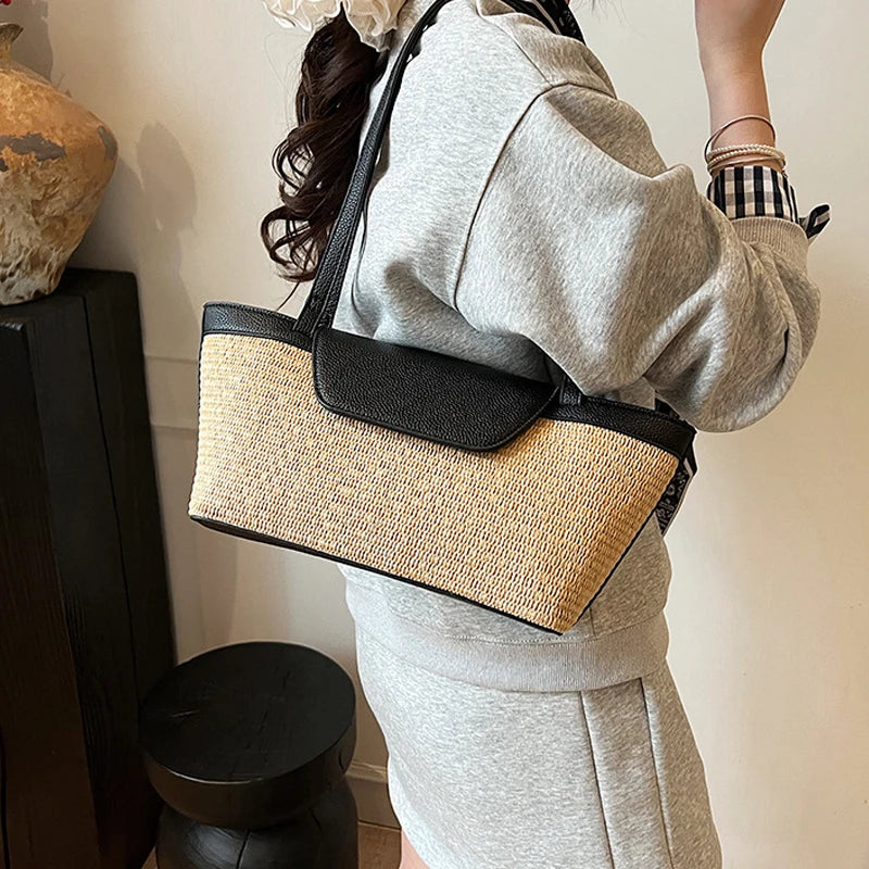 Designer Patchwork Shoulder Bag for Women – Stylish & Spacious
