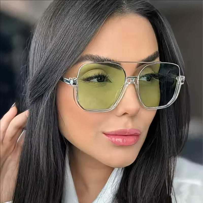Luxury Oversized Polygonal Sunglasses – UV400 Punk Eyewear