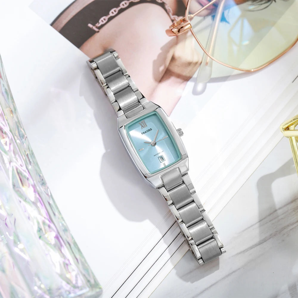 Luxury Women’s Quartz Watch – Stainless Steel Bracelet Design