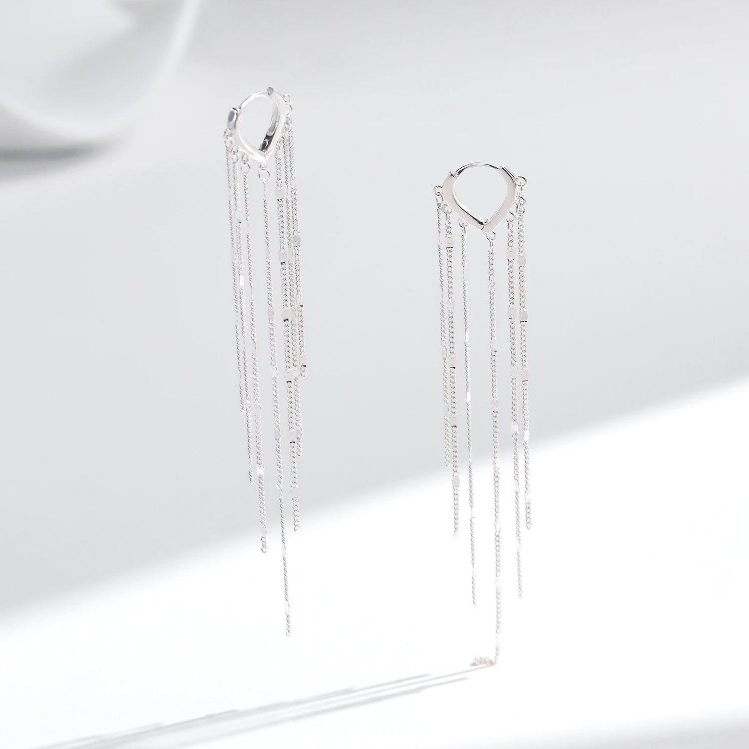 Trendy 925 Silver Tassel Earrings - Fine Jewelry for Women's Parties & Special Occasions