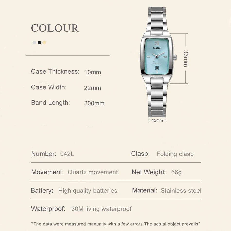 Luxury Women’s Quartz Watch – Stainless Steel Bracelet Design